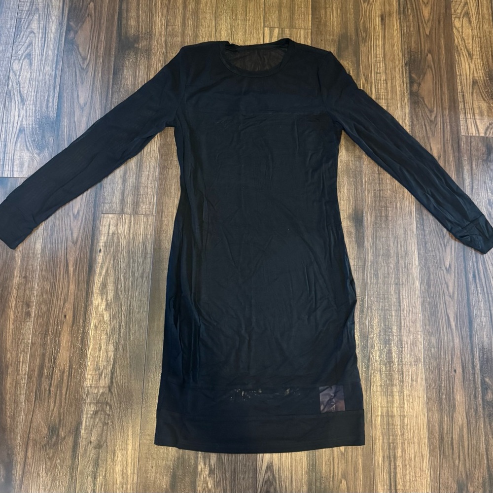 SHEIN Black Mesh Bodycon Dress - Picture 3 of 5